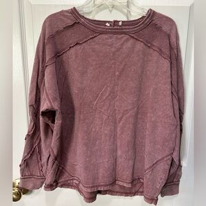 Women's Mauve Long Sleeve Top